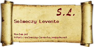 Selmeczy Levente névjegykártya