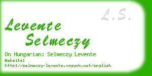 levente selmeczy business card